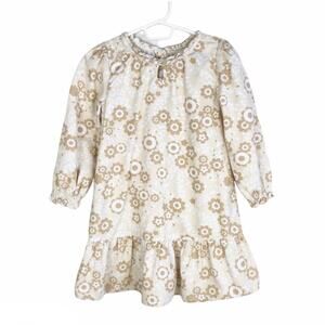 Old Navy Floral 100% Cotton Corduroy Fall Dress Size 4T